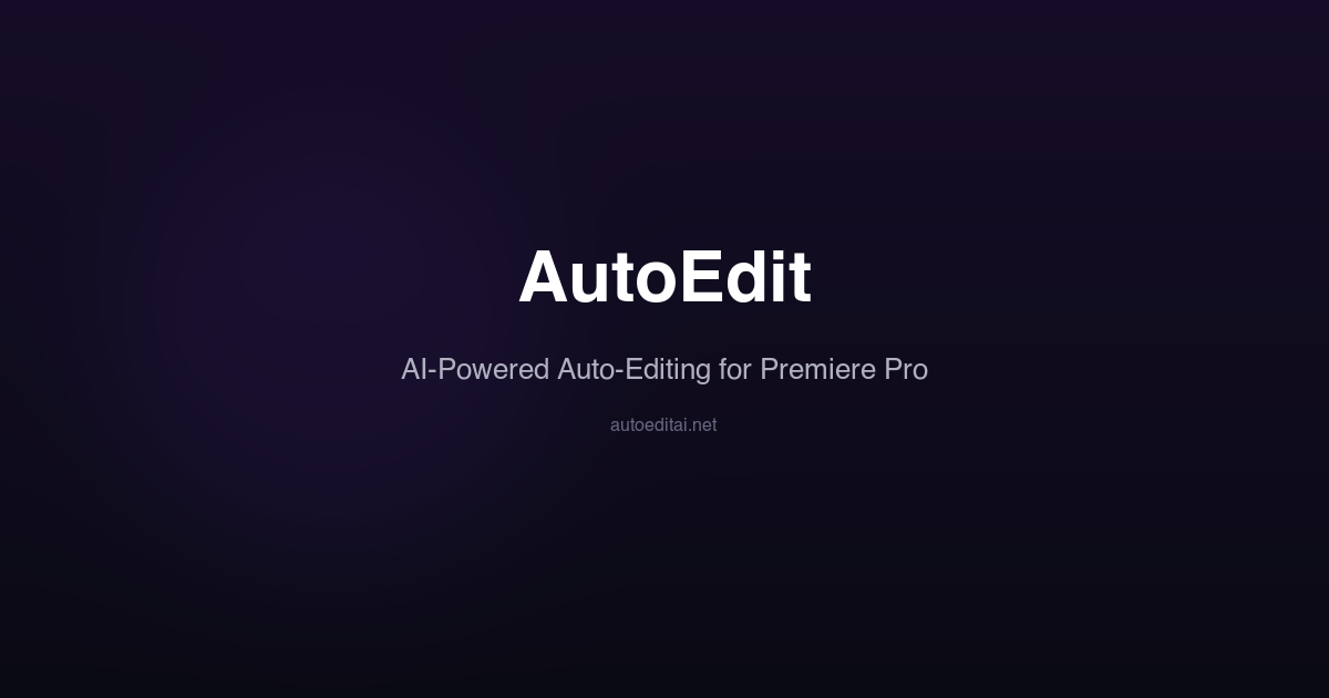 AutoEdit cover